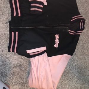 Reversible playboy letterman jacket